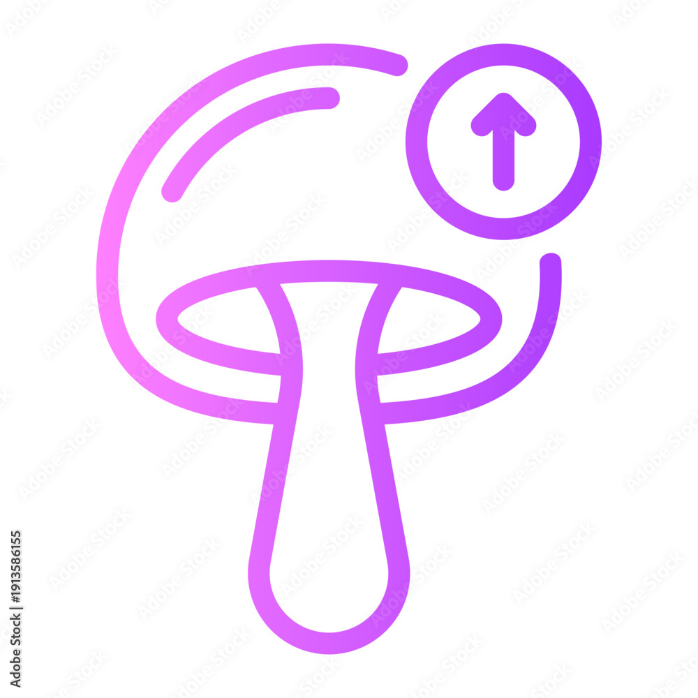 Obraz premium up arrow gradient icon