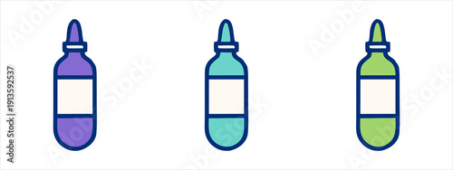 Baby Feeding Bottle Medical Icon Outline Style Infant Care Vector.