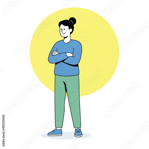 Leadership and female empowerment concept. Professional woman feeling proud and successful. Perfect for corporate "About Us" pages, career coaching, and entrepreneurship.