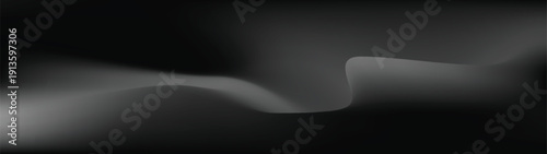 Grey black and white Abstract gradient mesh blurred backgrounds holographic texture long banner eps 10
