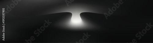 Grey black and white Abstract gradient mesh blurred backgrounds holographic texture long banner eps 10