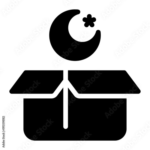 gift box glyph icon