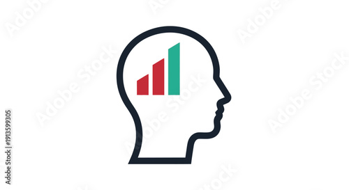 Human Head with Bar Graph Inside.