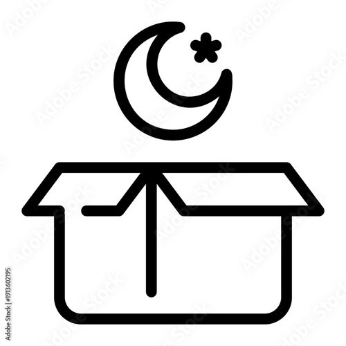 gift box line icon
