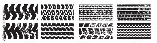 tire tread tracks car motorcycle and bicycle mark prints