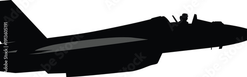 PrintFighter jet silhouette illustration, military aircraft design, aviation vector art, combat plane icon, defense graphic, aerospace artwork concept