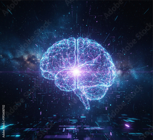human brain in space