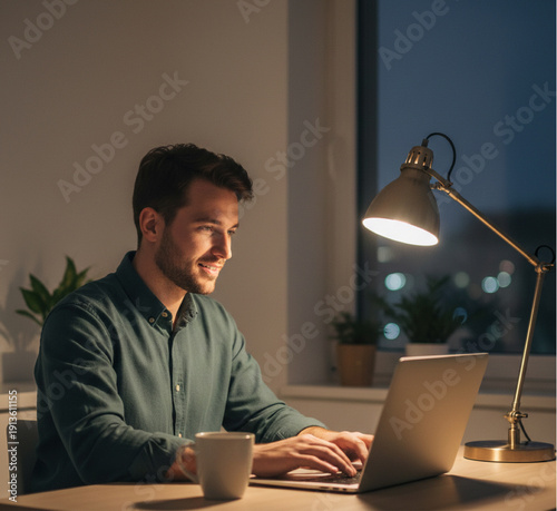 businessman working on laptop