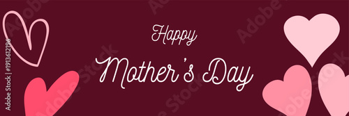 Happy Mother’s Day Banner Vector Background – Modern Celebration Design