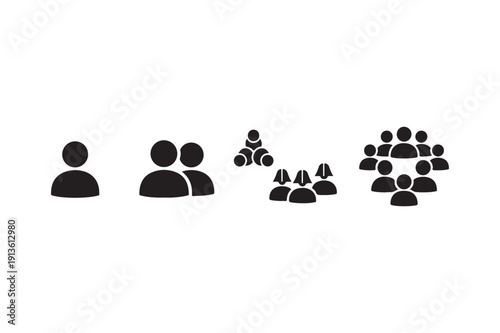 vector illustration of a group of people icon 