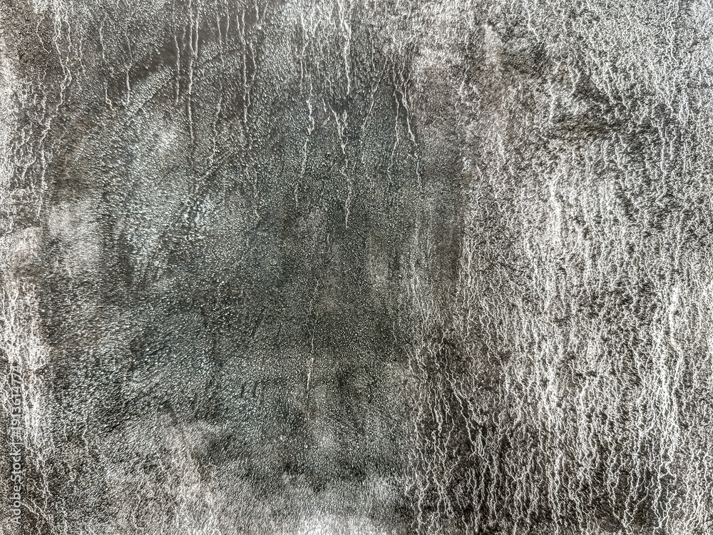 Obraz premium white acrylic paint texture on dark gray canvas. highly textured background.