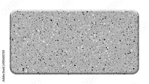 Rectangular Terrazzo Tile with Rounded Corners and Speckled Texture