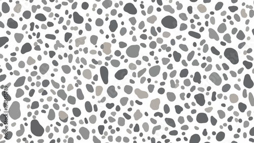 Abstract Pebble Pattern: Repeating Gray and Beige Stone Shapes