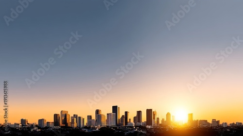 Wallpaper Mural Captivating Sunset Over a Modern City Skyline with Skyscrapers and Vibrant Colors Casting a Golden Glow on the Urban Landscape Torontodigital.ca