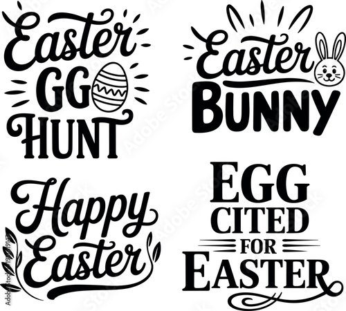 Easter bunny egg hunt designs happy easter celebrations