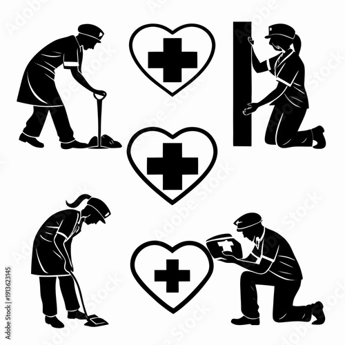 Healthcare workers showing care and compassion