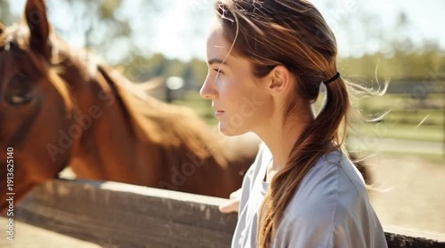 Veterinarian Supervising Horse Breeding at Professional Farm