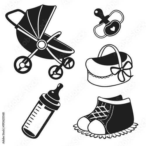 Baby essentials for a newborn child
