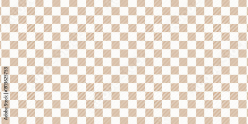 Futuristic Gingham seamless pattern. Beige and white vichy background texture. Checkered tweed plaid repeating wallpaper. Futuristic
