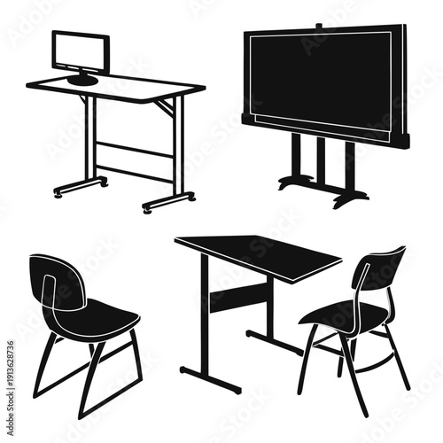 Office furniture and equipment for meeting or presentation
