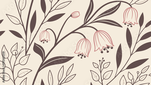 seamless floral pattern with flowers