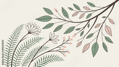 seamless pattern with leaves