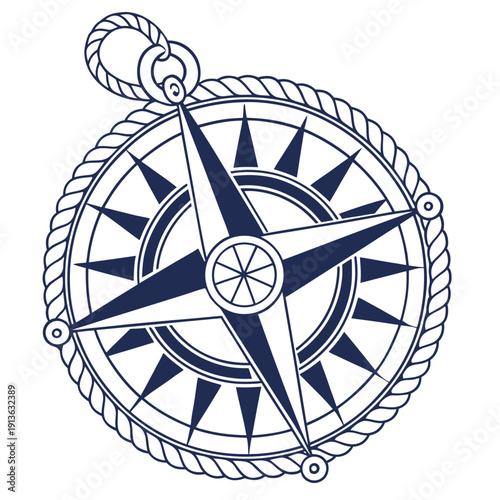 Circular Segmented Badge with Alternating Thick Lines