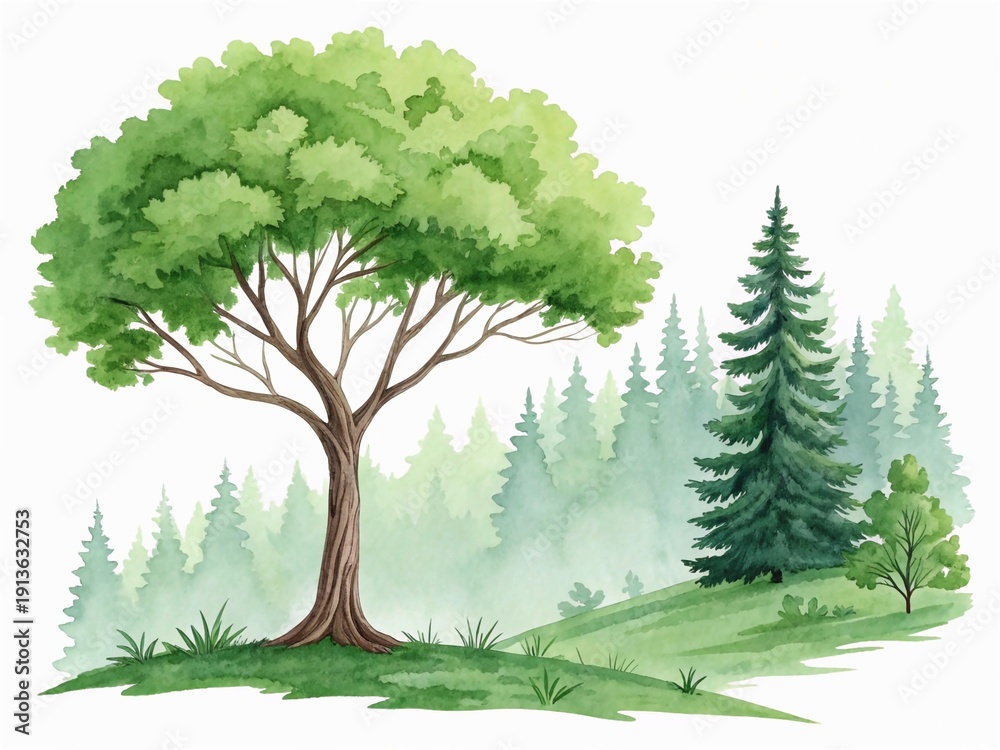 Obraz premium tree isolated on white background