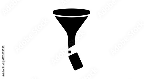 Black funnel with white stripe.