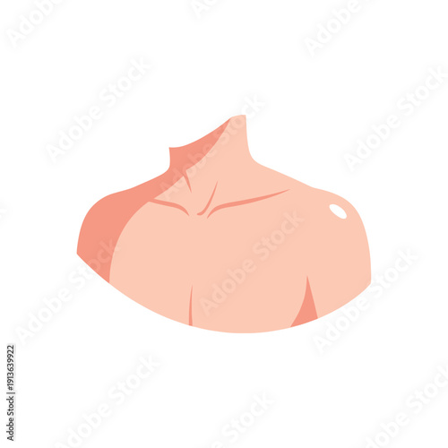 Simple illustration of a peach fruit with a leaf isolated on white