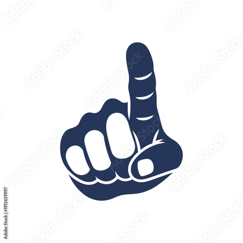 A dark blue illustration of a hand making a thumbs up gesture