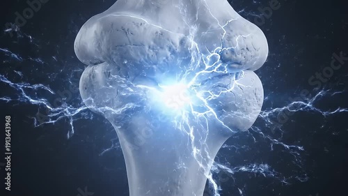 Kinetic Stress-Induced Blue Electrical Sparks Jumping Across Compressing Human Bone