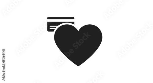 Black Heart Shape with Credit Cards.