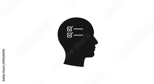 Black silhouette of a human head.
