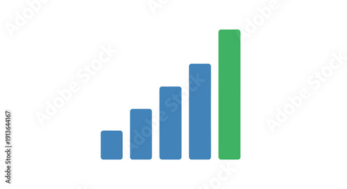 Free Download Blue and Green Bar Graph Illustration. - GFXLoad