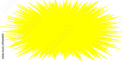 Abstract yellow sun vector illustration with bright orange rays and sunny light elements for summer weather design
