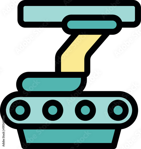 Modern medical lamp positioned over an operating table, featuring an articulated arm for precise positioning during surgical procedures