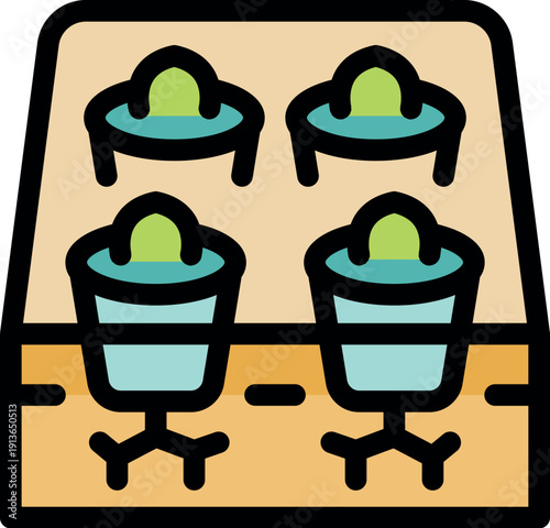 Hydroponics system cultivating plants in a nutrient rich water solution, a modern soilless farming technique