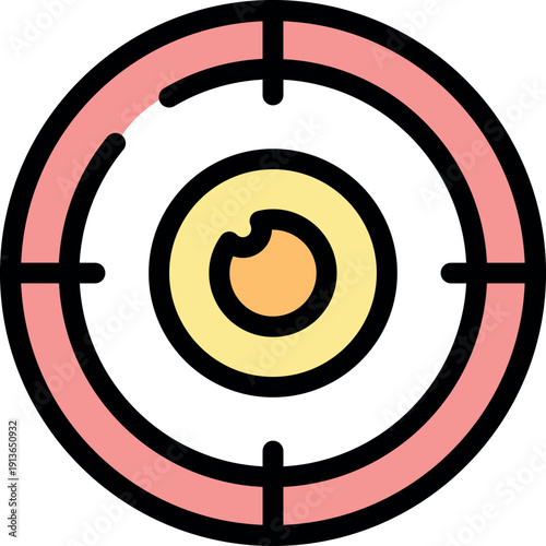 Targeting marketing goals using a focus strategy with targeting icon, achieving business objectives with precision and accuracy