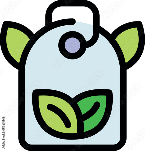 Single use tea bag containing aromatic tea leaves, ready for brewing and infusing a flavorful beverage