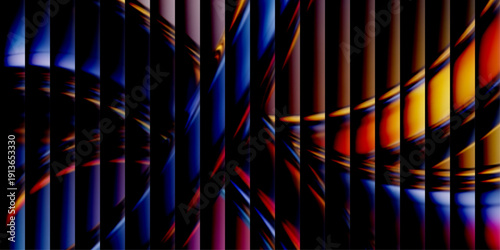 Vibrant abstract background with dynamic colorful waves and curves, modern vector art for creative design projects isolated on transparent background