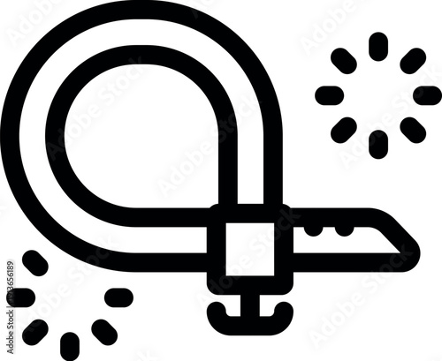 Caliper measuring tool icon, featuring a circular shape and sprinkler system, symbolizing precision measurement and automated irrigation