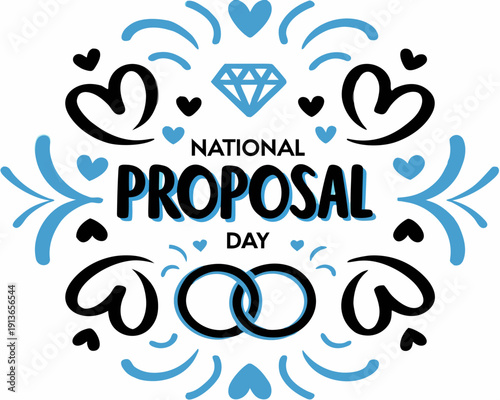 NATIONAL PROMPOSAL DAY vector illustration isolated on white background