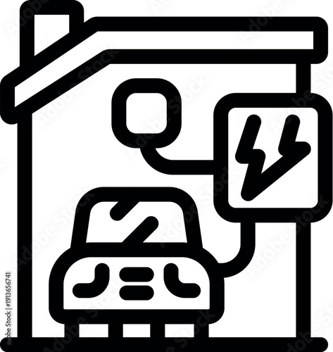 Electric vehicle charging under a carport, symbolizing sustainable transportation and home based charging convenience