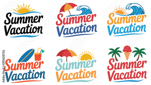 Summer Vacation with Beach, sunny coastal landscapes