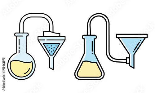 Flat fermented foods icons set