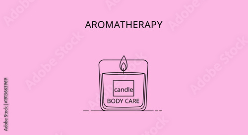 Aromatherapy candle for body care and relaxation.
