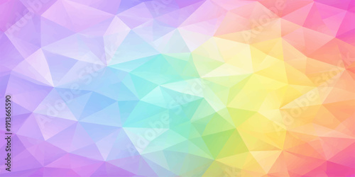 Abstract colorful backdrop featuring a seamless mosaic of yellow triangles and square elements in a vector illustration style for a modern art template