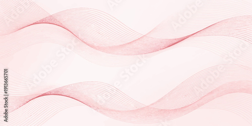 Soft pink abstract background featuring smooth satin waves and flowing silk curves in a light decorative pattern