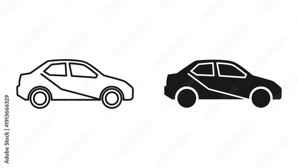 Fototapeta premium Two cars side by side